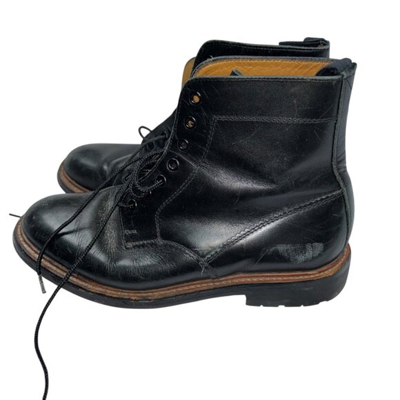 mark monairy England hand made black mens oxford boots 9 1/2 main image 11
